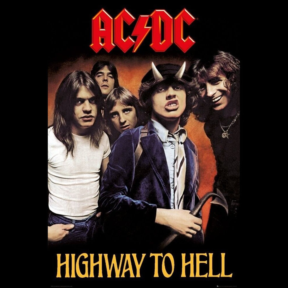 AC/DC Highway To Hell Poster 24" x 36" New! Art:Art Posters Style Your Walls